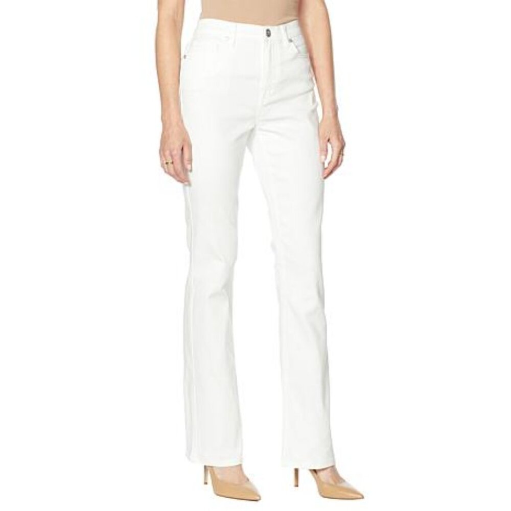 DG2 by Diane Gilman Virtual Stretch Denim Bootcut Jean White Size 20 Tall